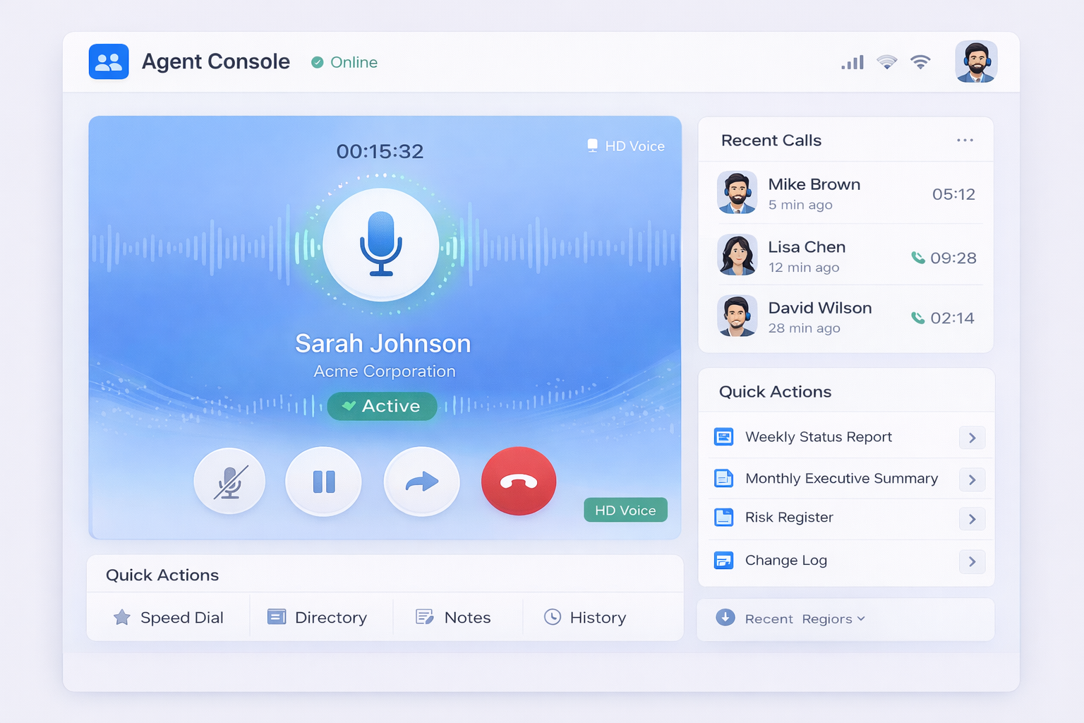 WebRTC Agent Console
